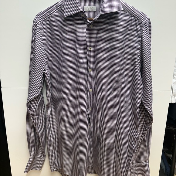 Eton Other - Eton Men's Purple Gingham Dress Shirt